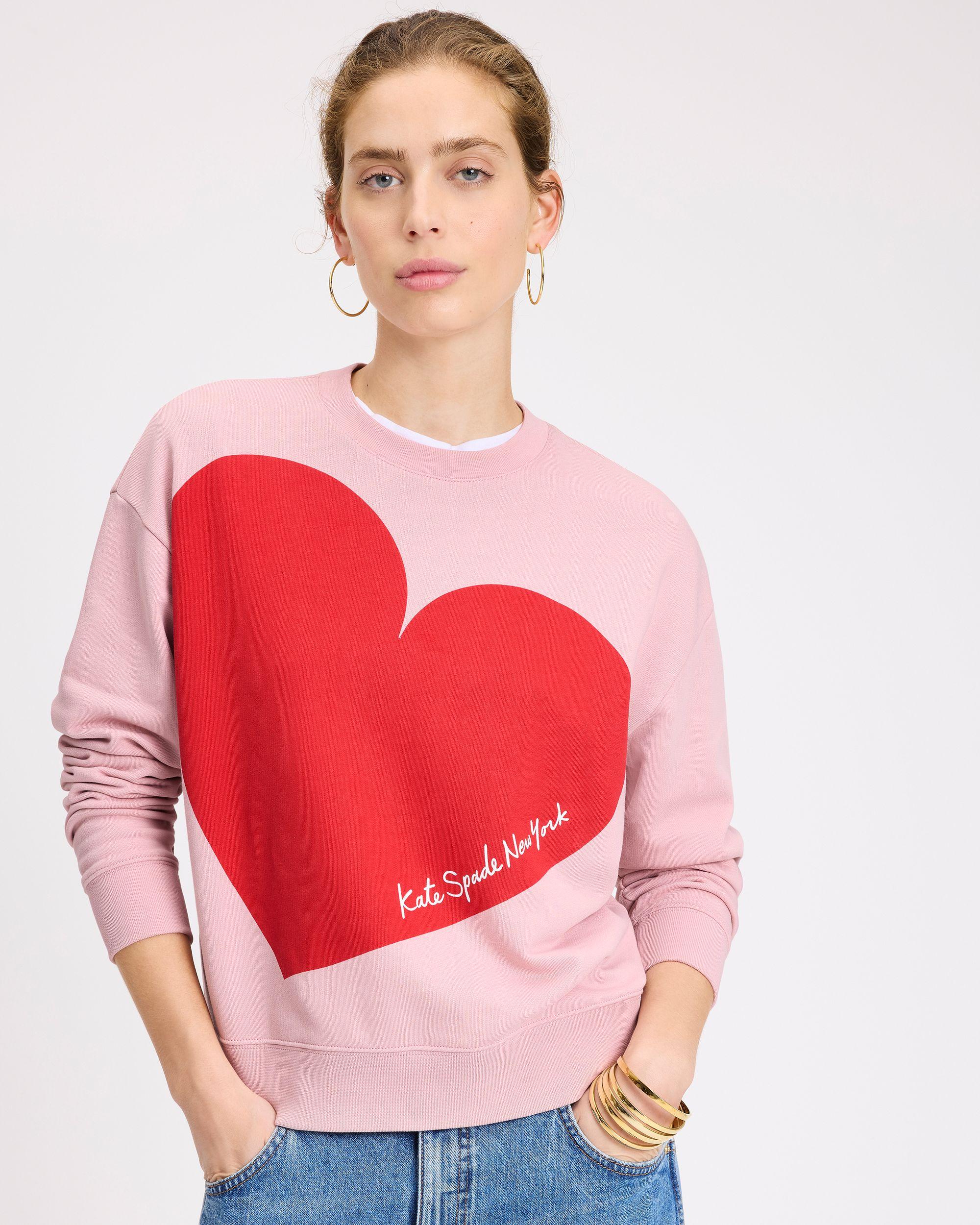 KK358-Heart Sweatshirt-French Rose