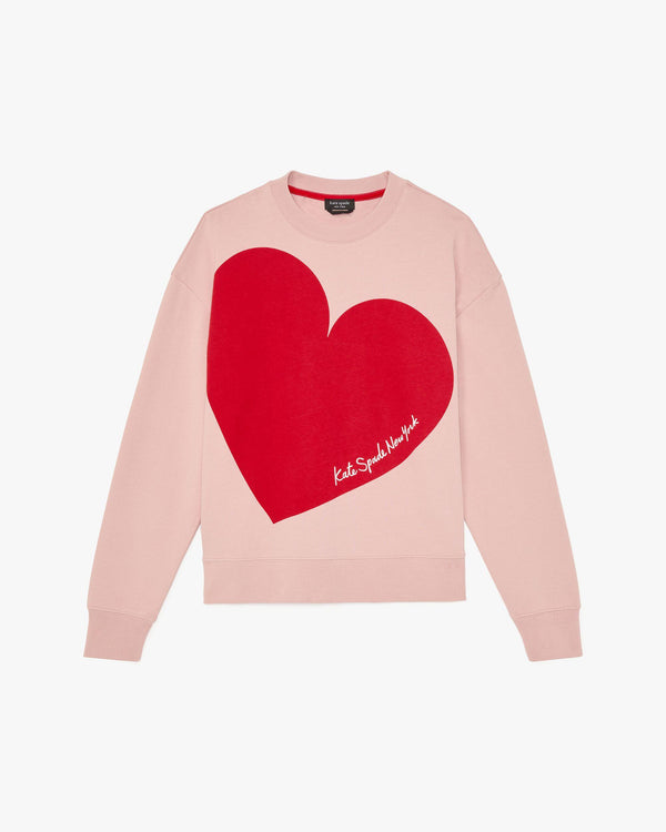 KK358-Heart Sweatshirt-French Rose