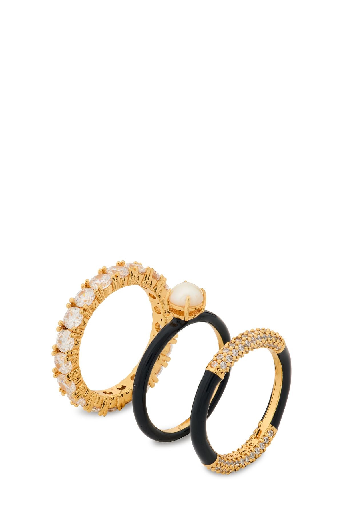 KK394-Hint Of Shimmer Stacking Ring Set