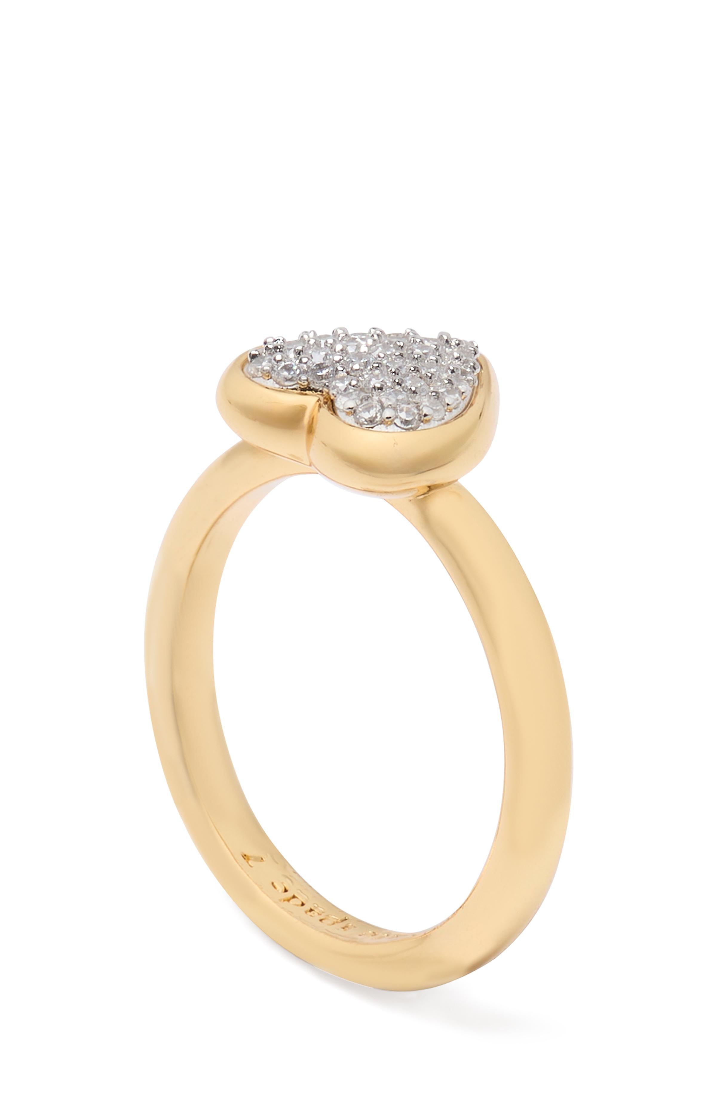 KK468-With All My Heart Pavé Ring-Clear/Two Tone