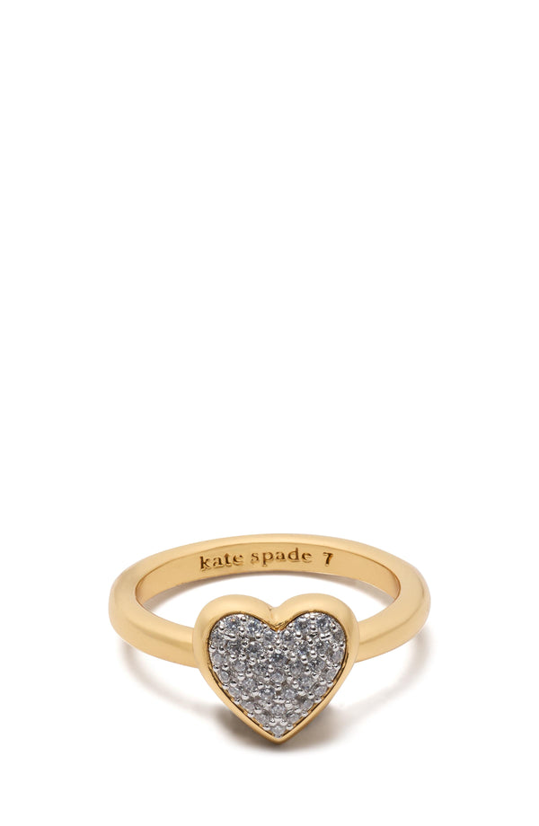 KK468-With All My Heart Pavé Ring-Clear/Two Tone