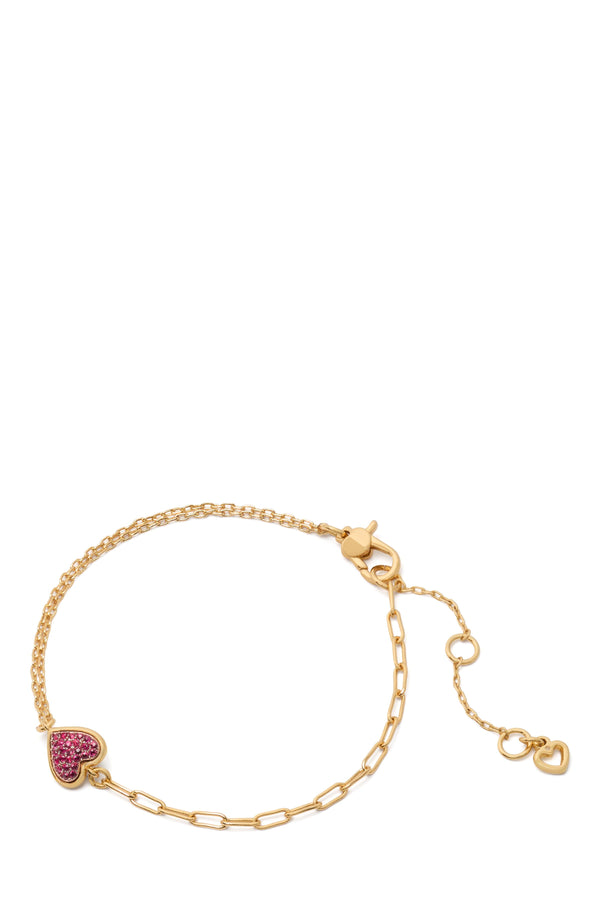 KK469-With All My Heart Pavé Line Bracelet-Red