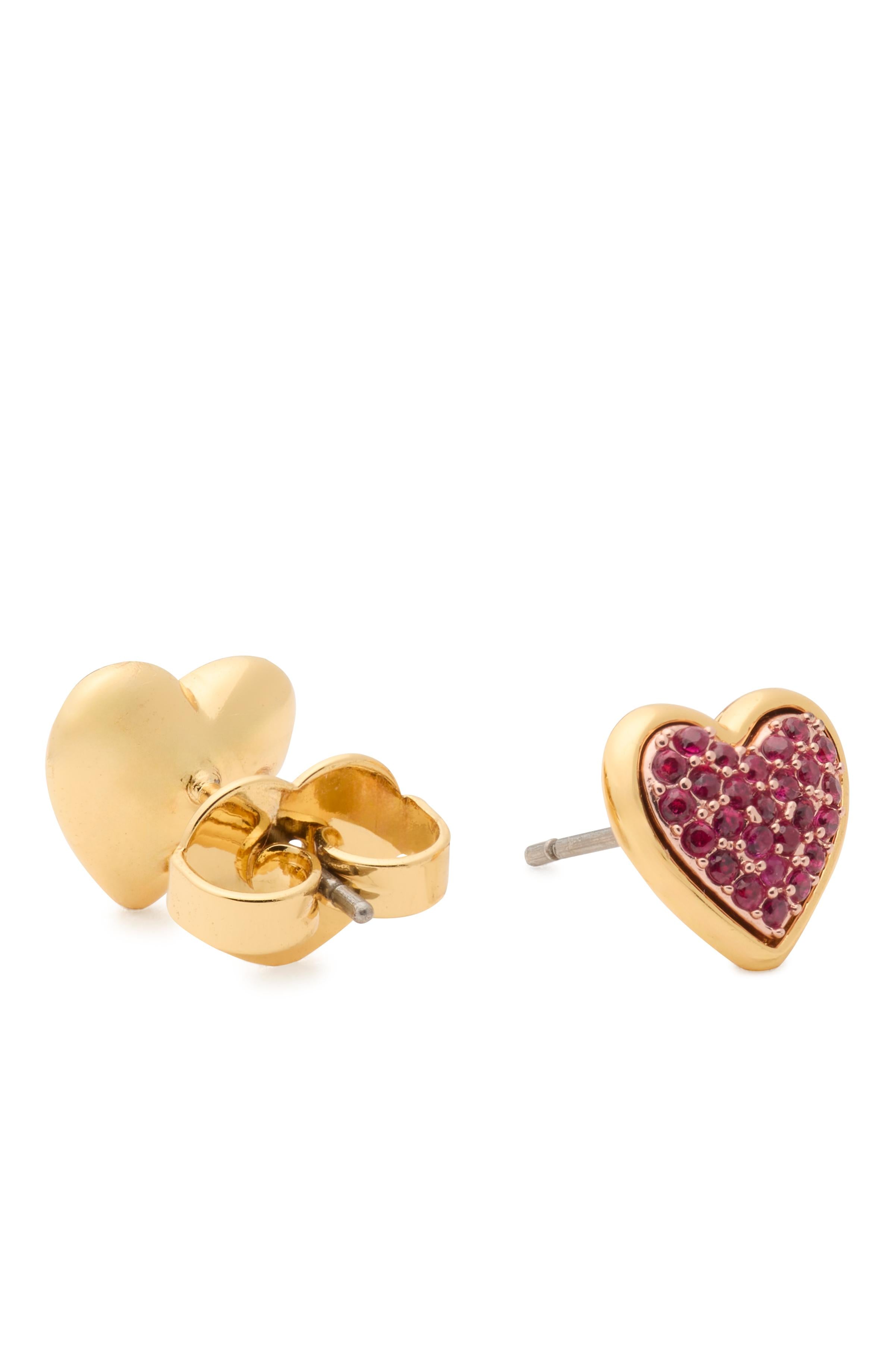 KK476-With All My Heart Pavé Studs-Red