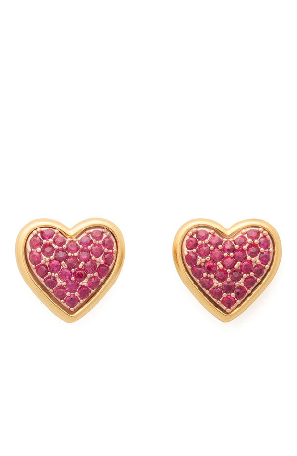 KK476-With All My Heart Pavé Studs-Red