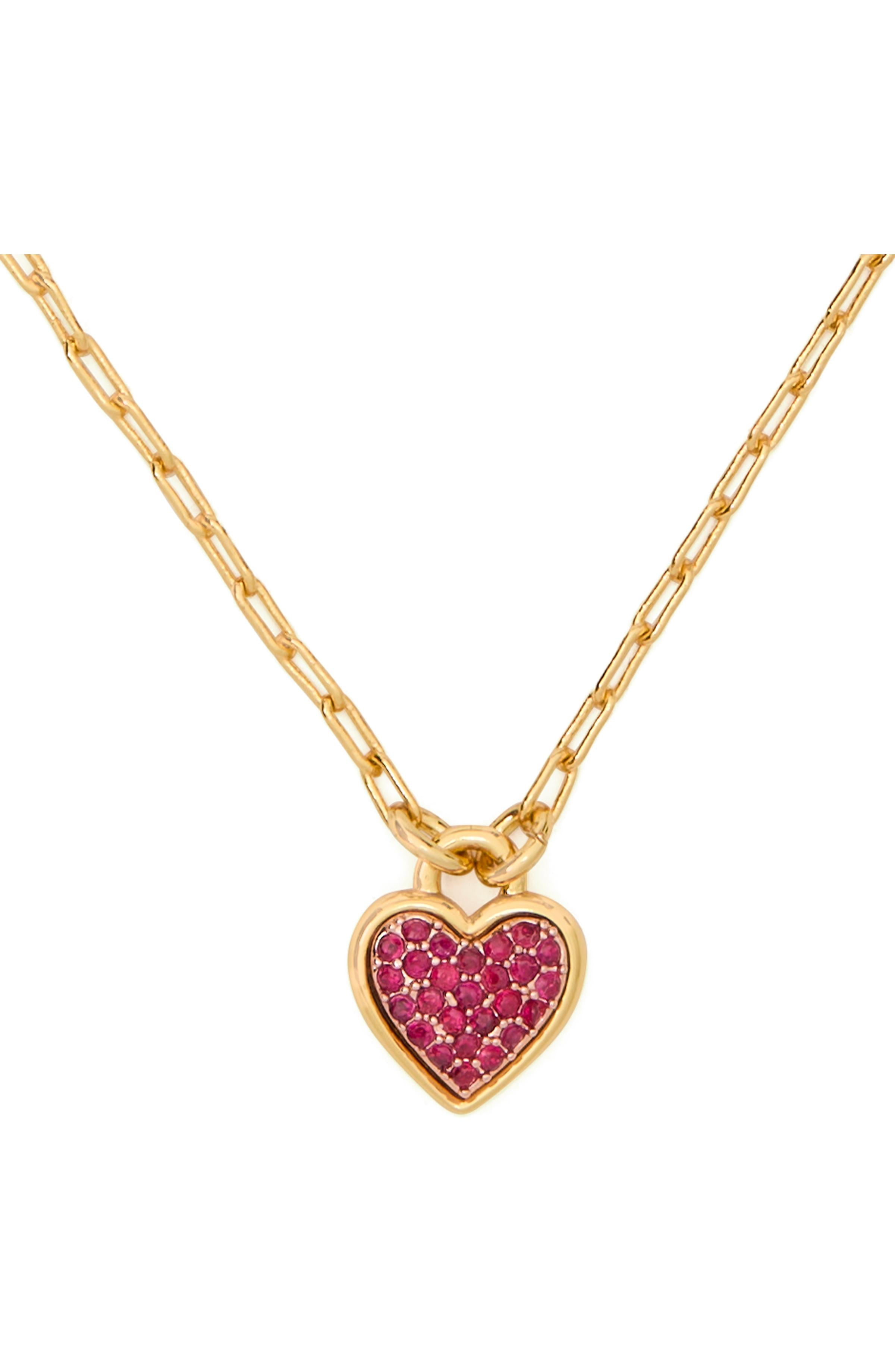 KK480-With All My Heart Pavé Pendant-Red