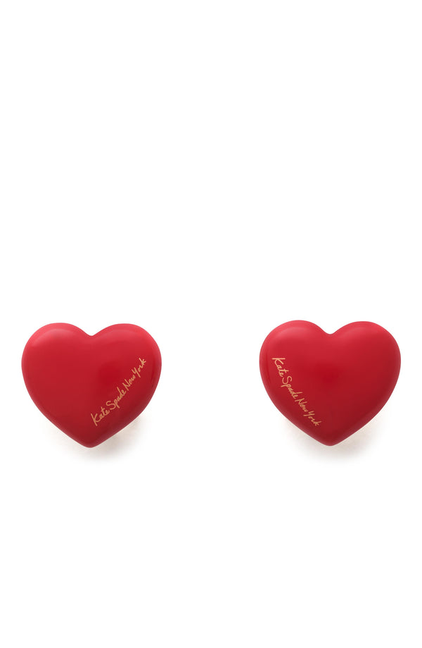 KK509-Heart You Statement Studs-Red