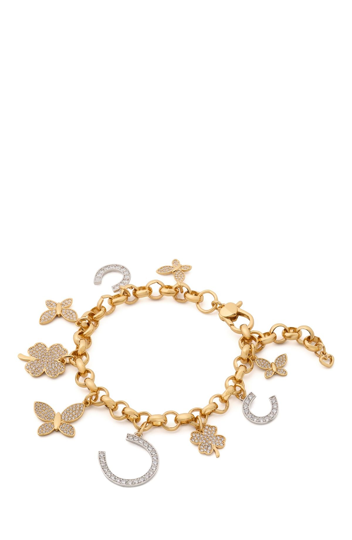 KK526-Lucky Charm Statement Bracelet-Neutral Multicolor