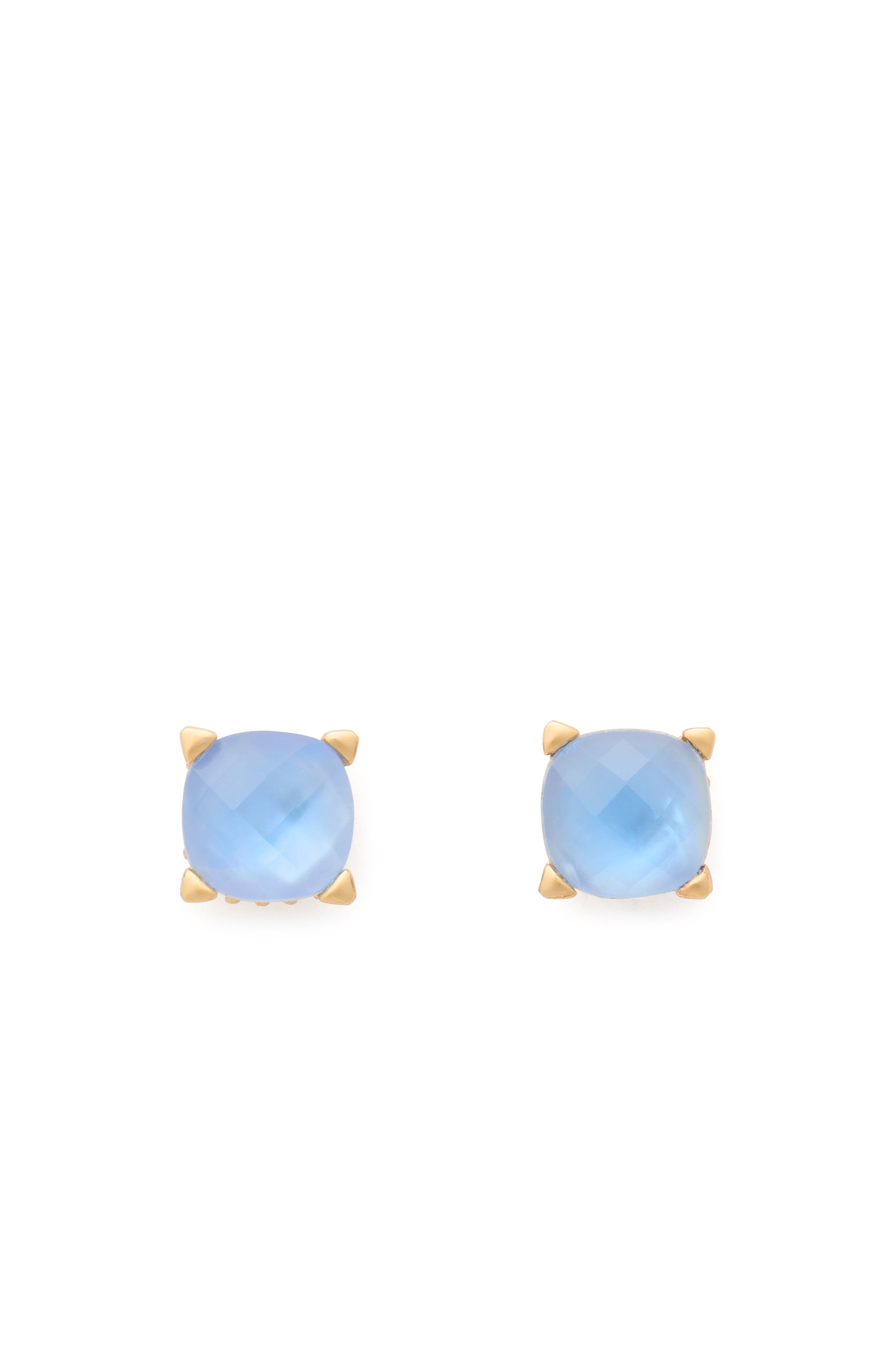 KK544-Little Luxuries 6mm Square Studs-Blue Gold