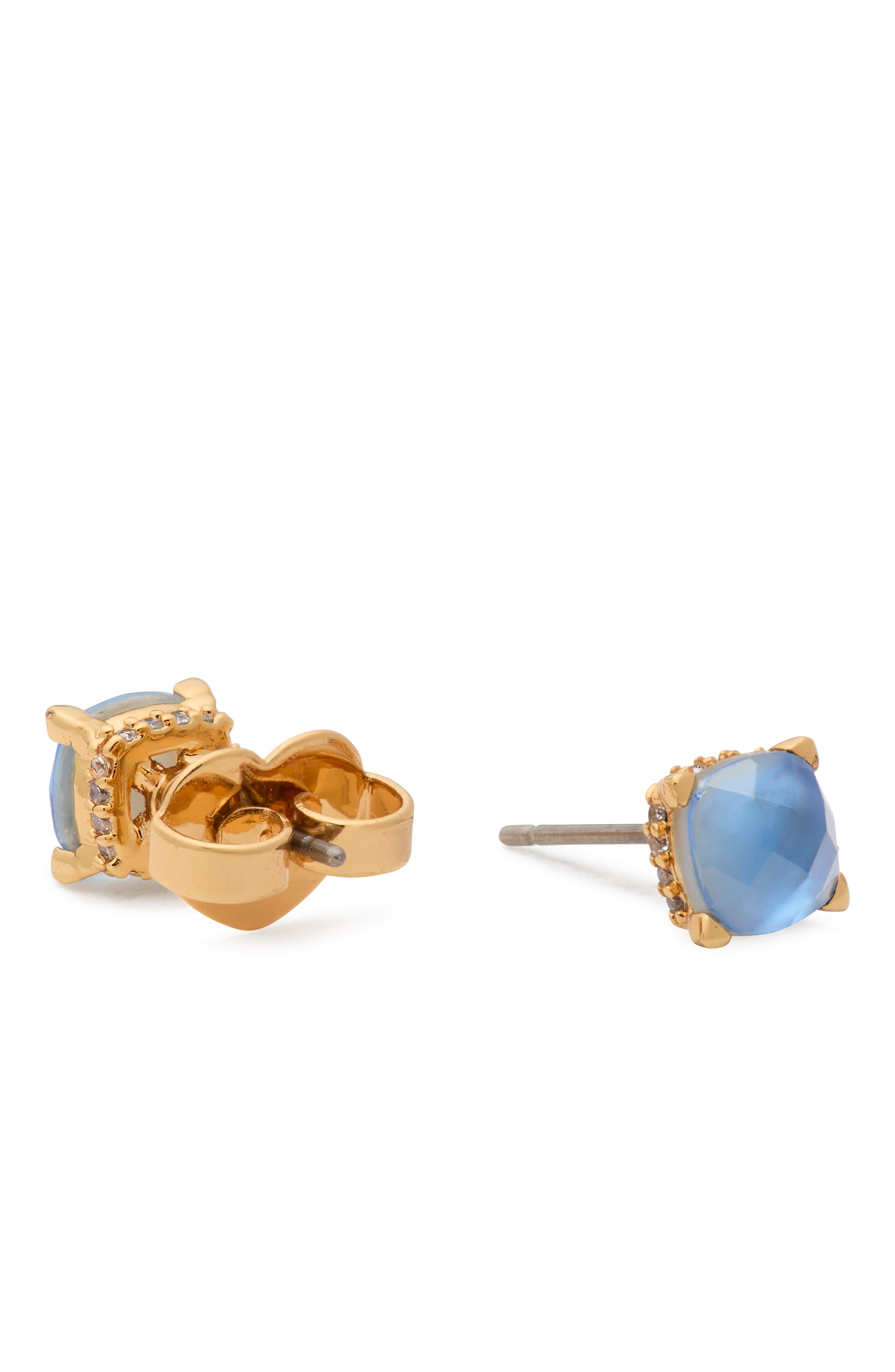 KK544-Little Luxuries 6mm Square Studs-Blue Gold