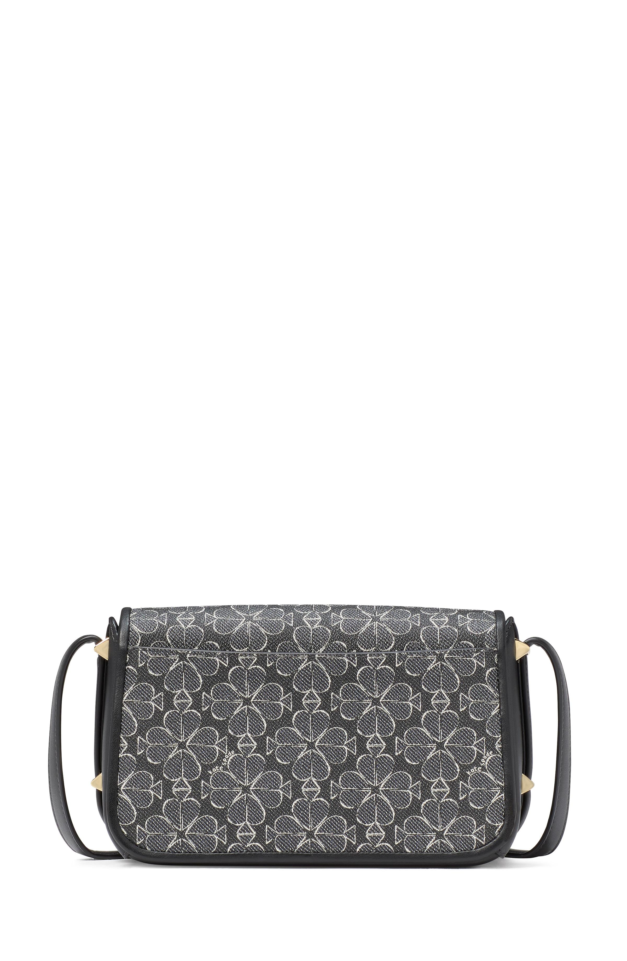 liv spade flower coated canvas small flap crossbody