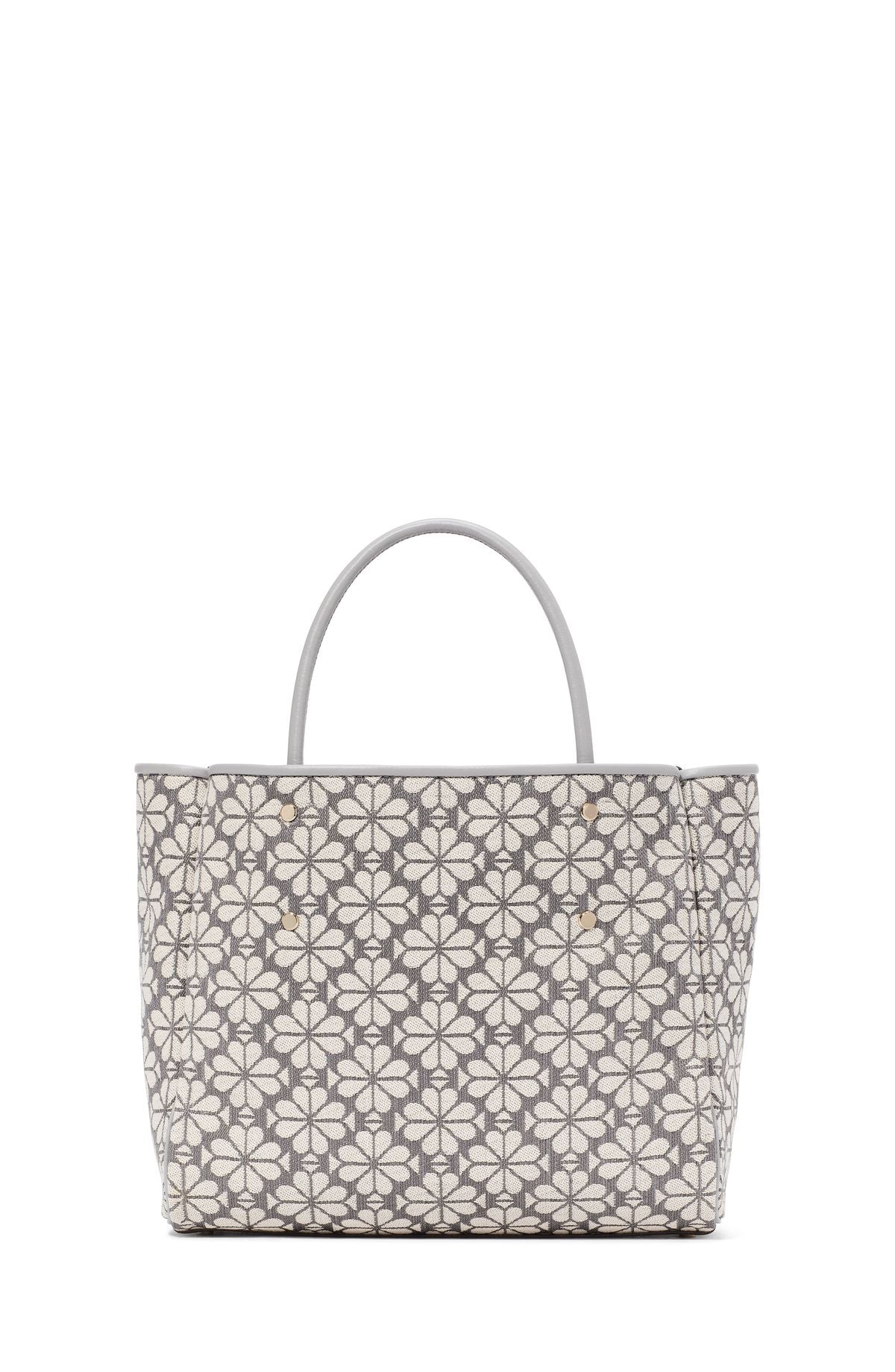 kk608-Spade Flower Jacquard Medium Everything Tote-Grey Multi