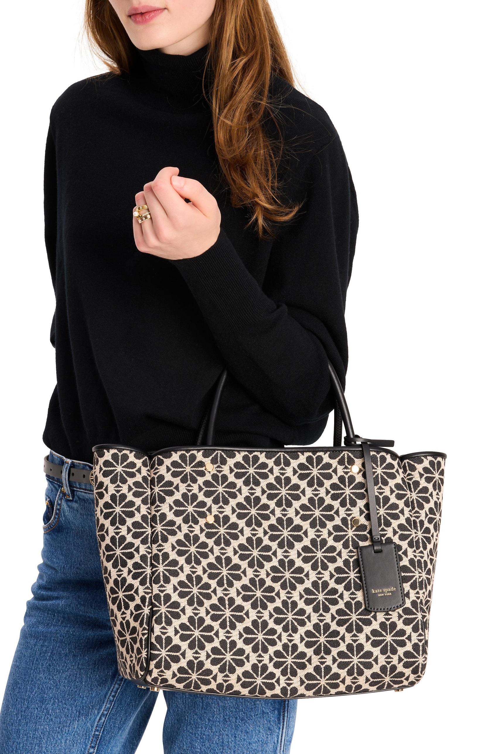 spade flower jacquard medium everything tote