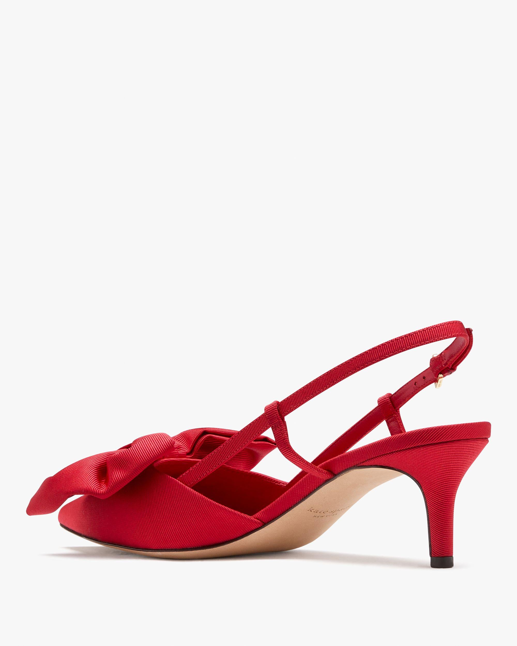 KK639-Rue Slingback Pumps-Cherry Rouge