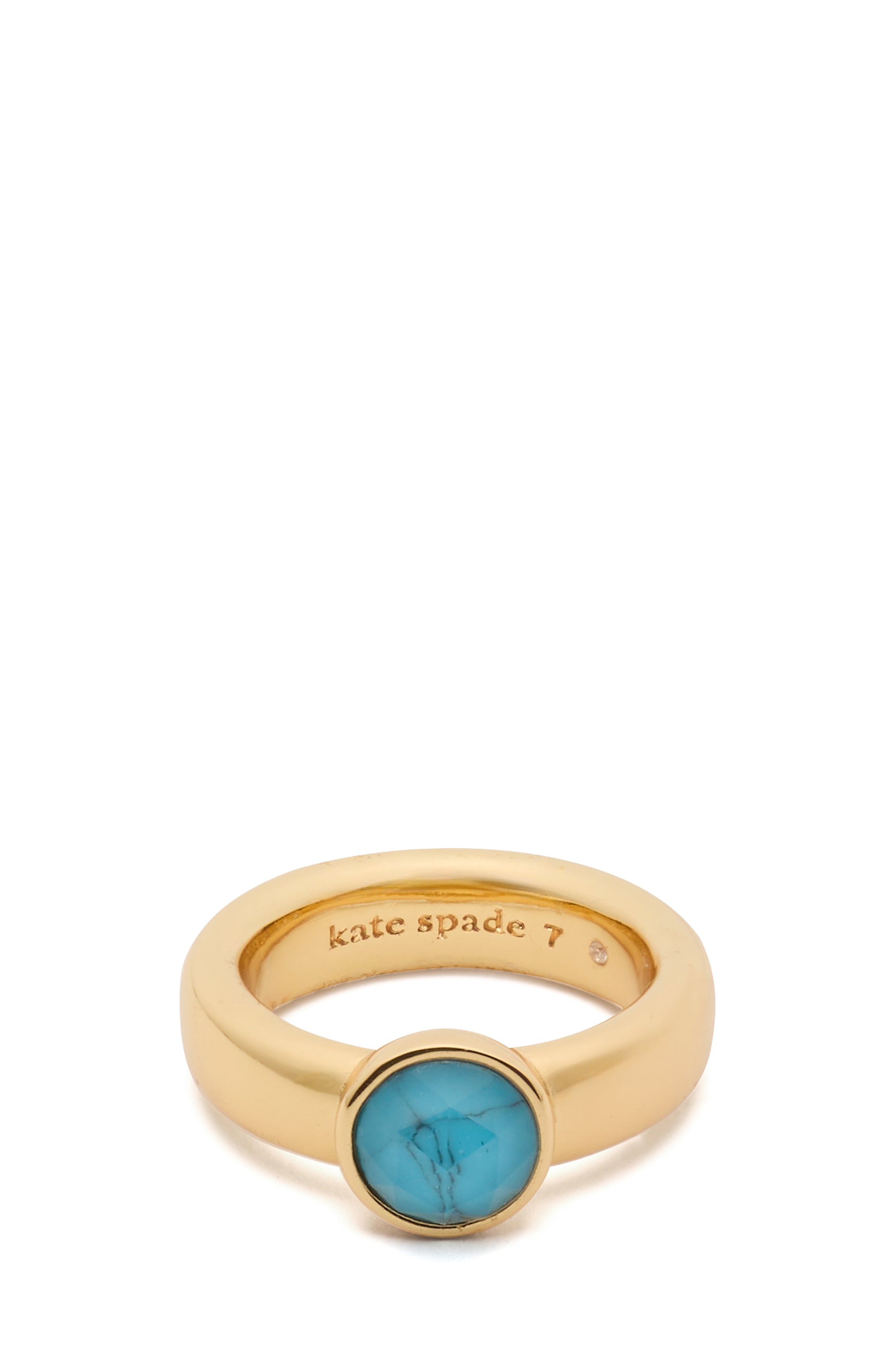 KL373-Keep Sparkling Round Ring-Turquoise