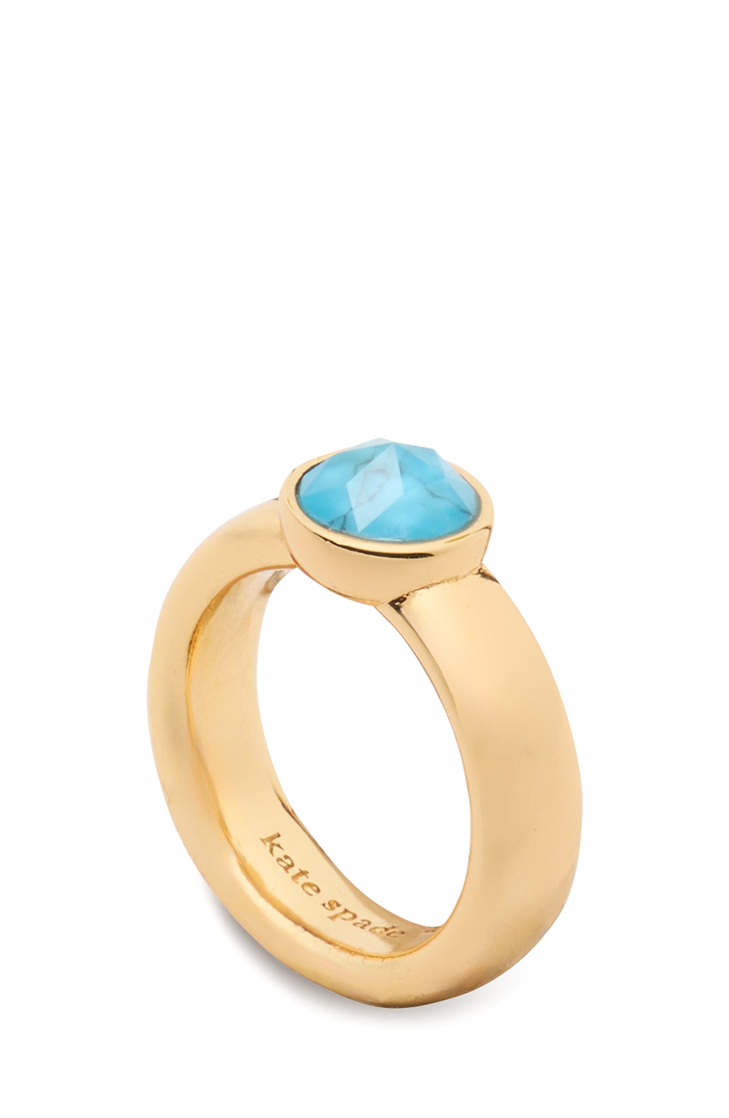 KL373-Keep Sparkling Round Ring-Turquoise