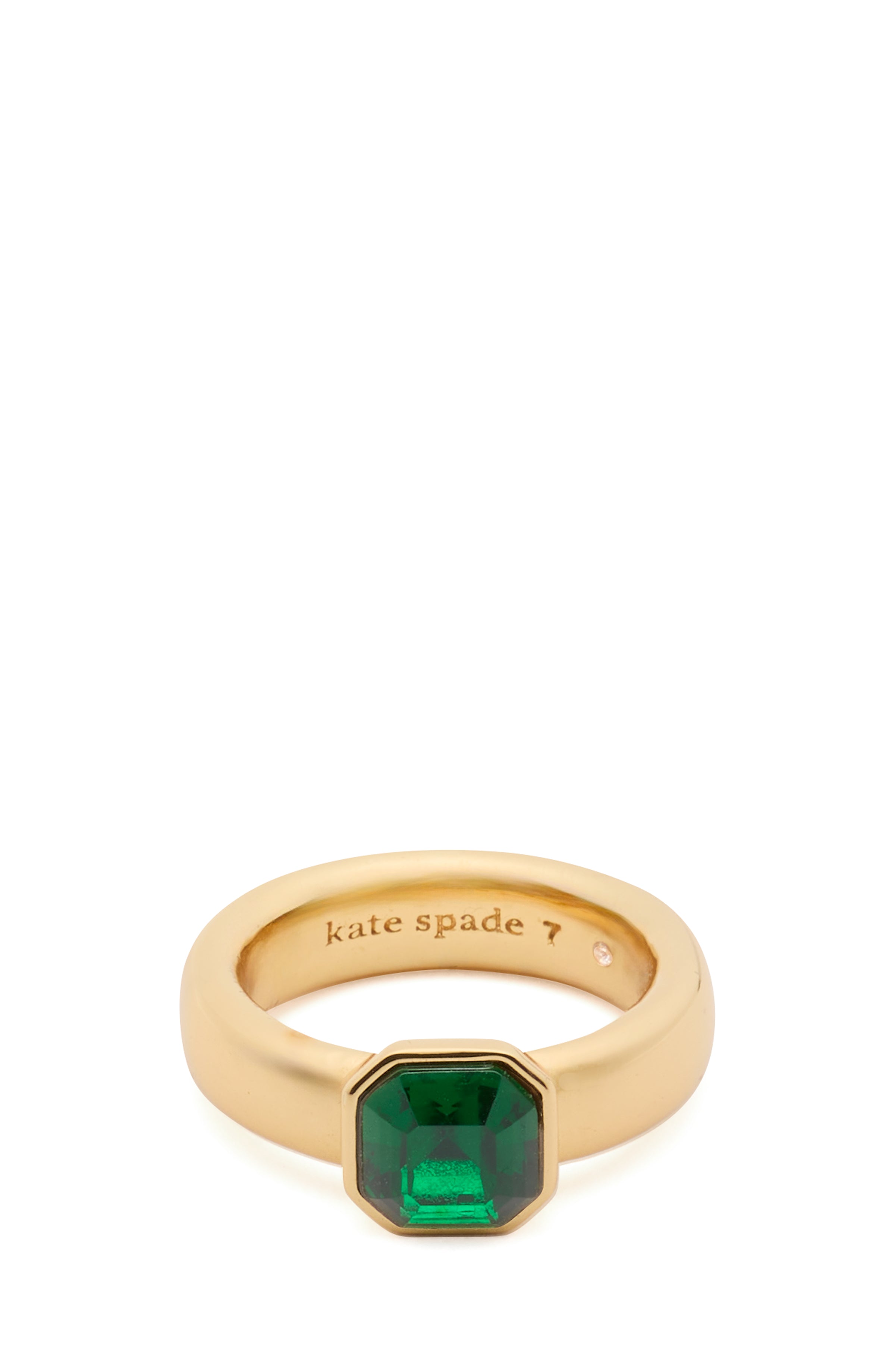 KL375-Keep Sparkling Asscher Ring-Emerald