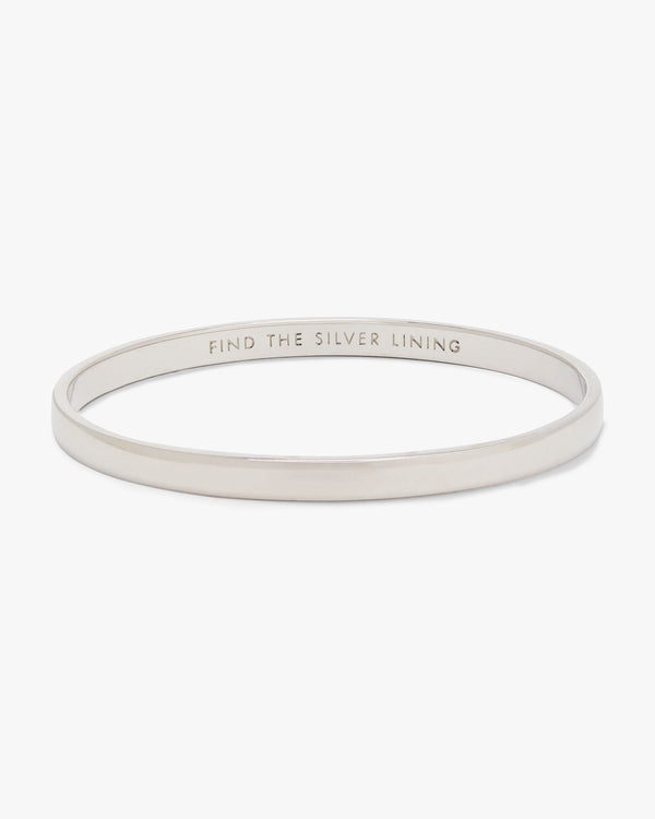 WBRU9167-Silver Lining Idiom Bangle-Silver.