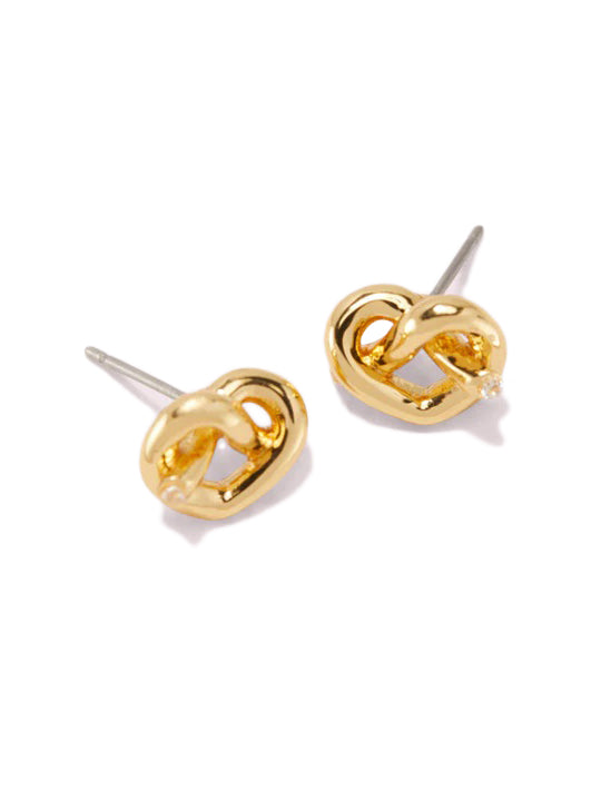 WBRUH310-Loves Me Knot Studs-Gold