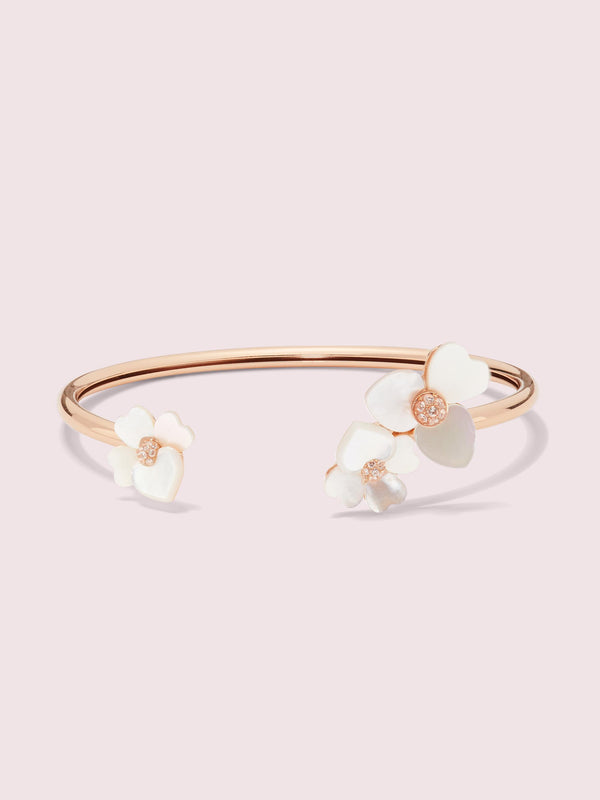 WBRUH909-precious pansy flex cuff-Creamltrg