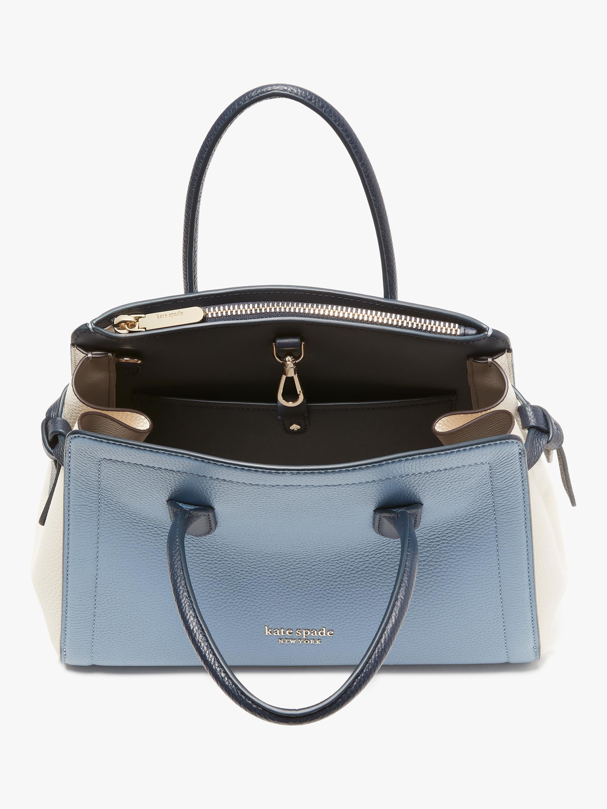 K4382-Morning Sky Multi-knott colorblocked medium satchel