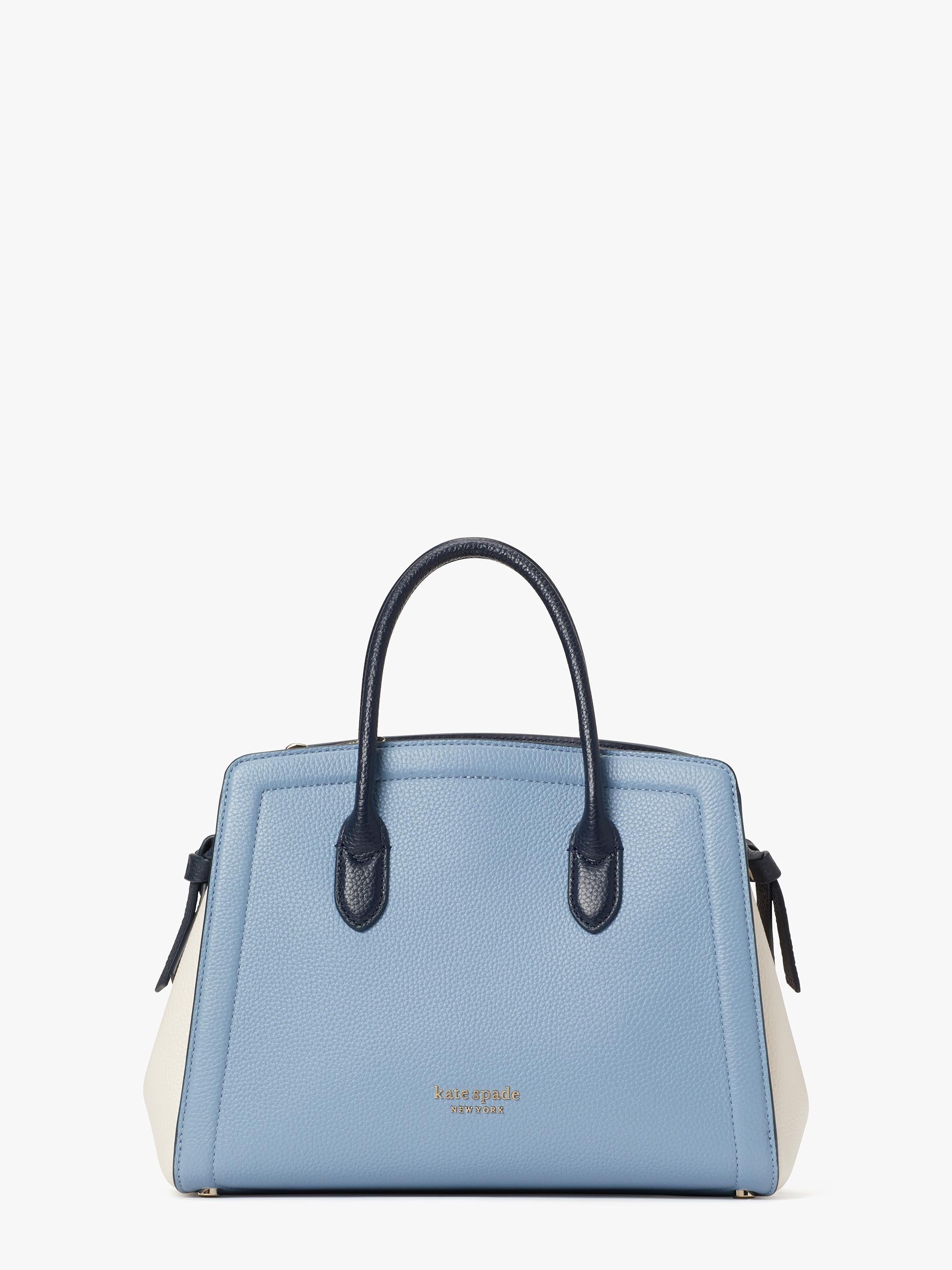 K4382-Morning Sky Multi-knott colorblocked medium satchel