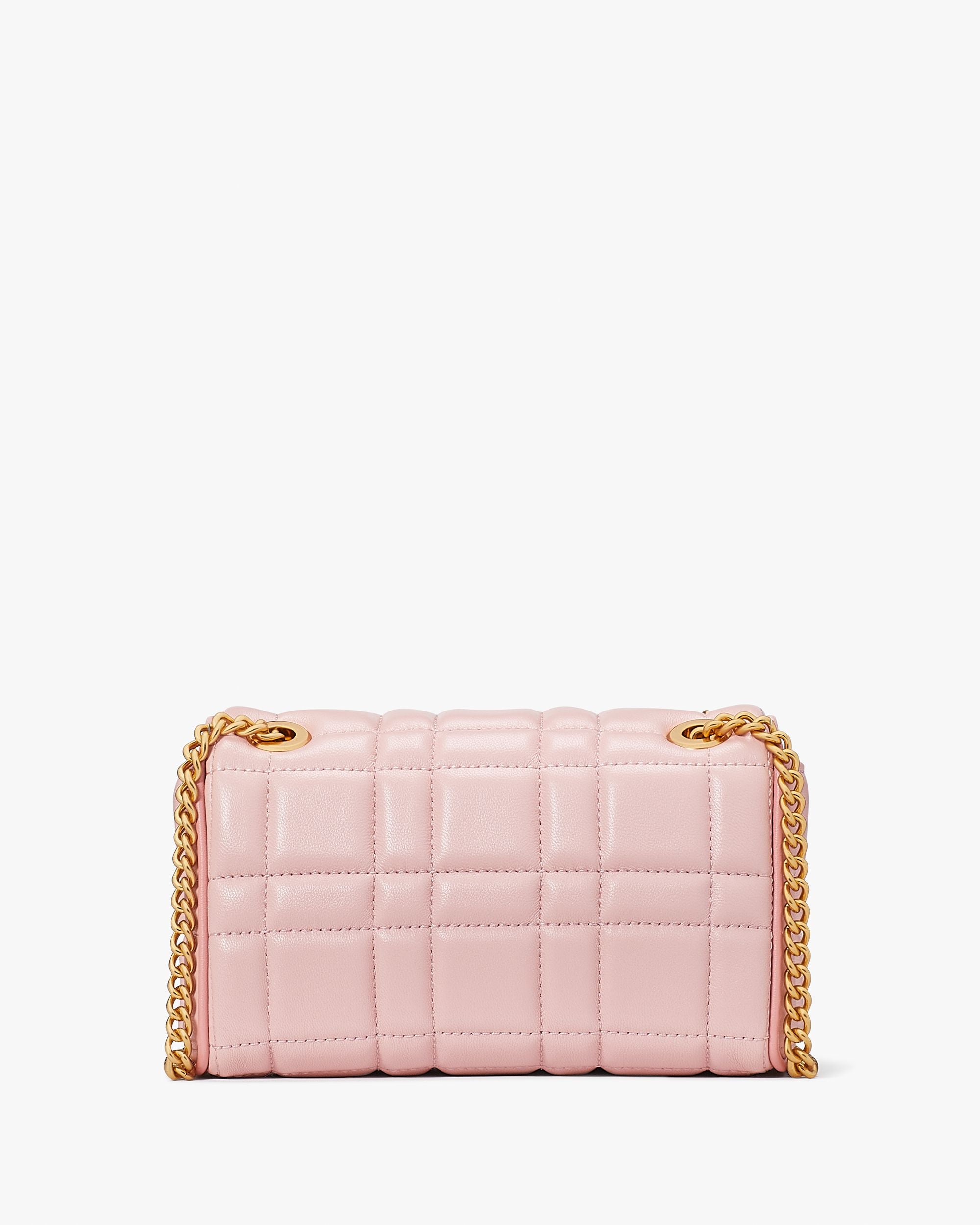 K8932-evelyn quilted small shoulder crossbody-Pink Dune