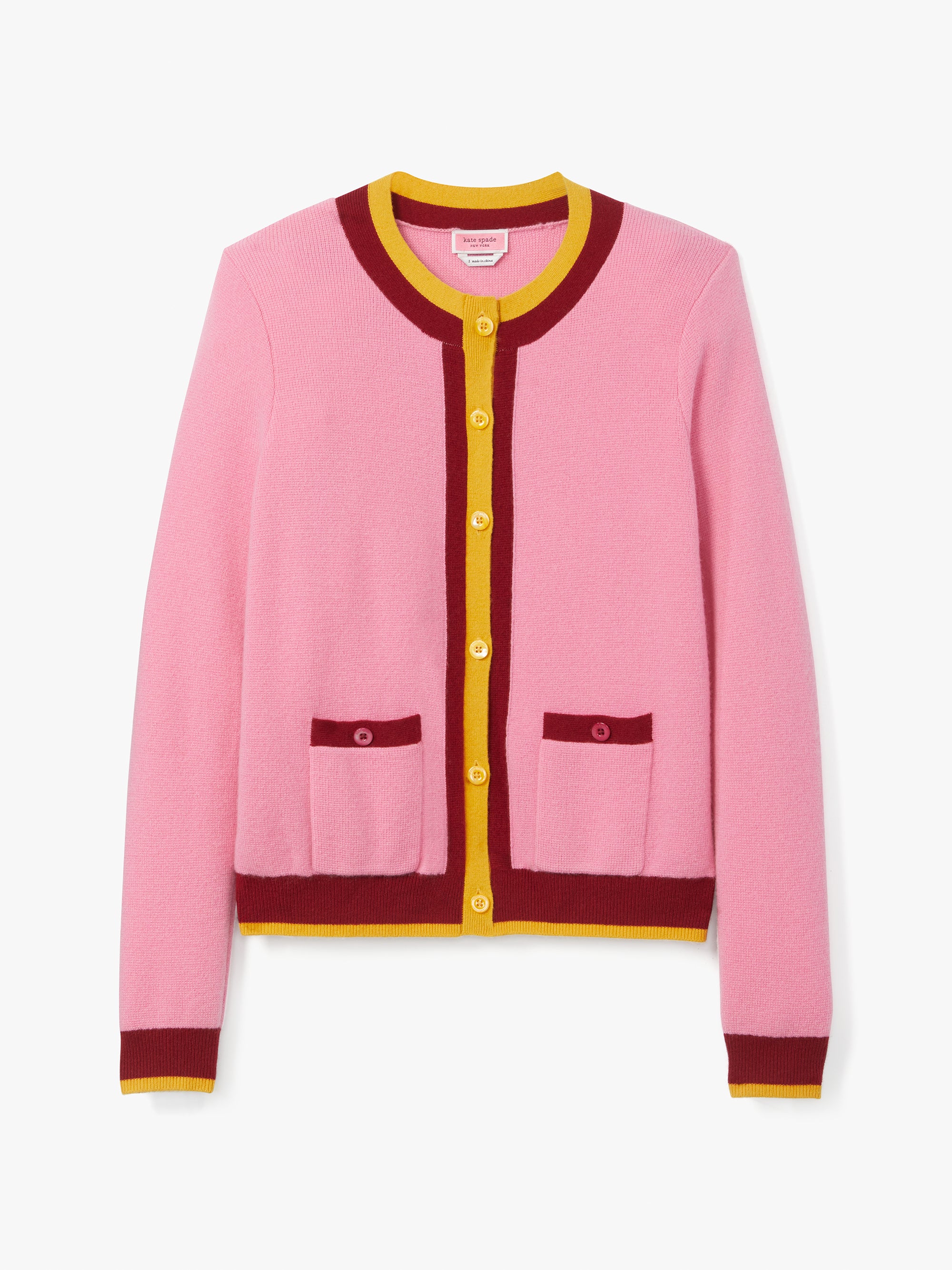 cashmere crewneck cardigan