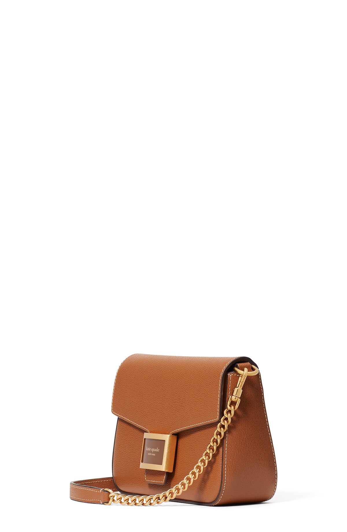 KA026-katy textured leather flap chain crossbody-Ocean Beach