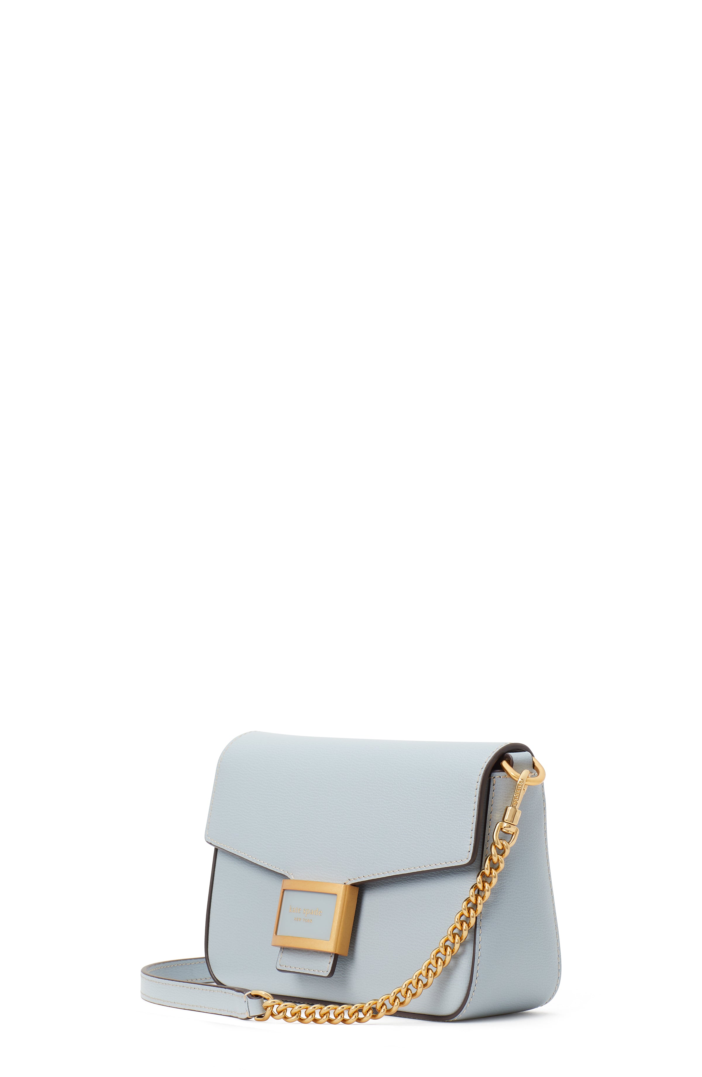 KA026-katy textured leather flap chain crossbody-Ocean Beach