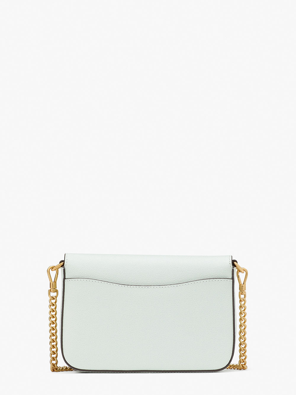 KA026-katy textured leather flap chain crossbody-Crystal Blue