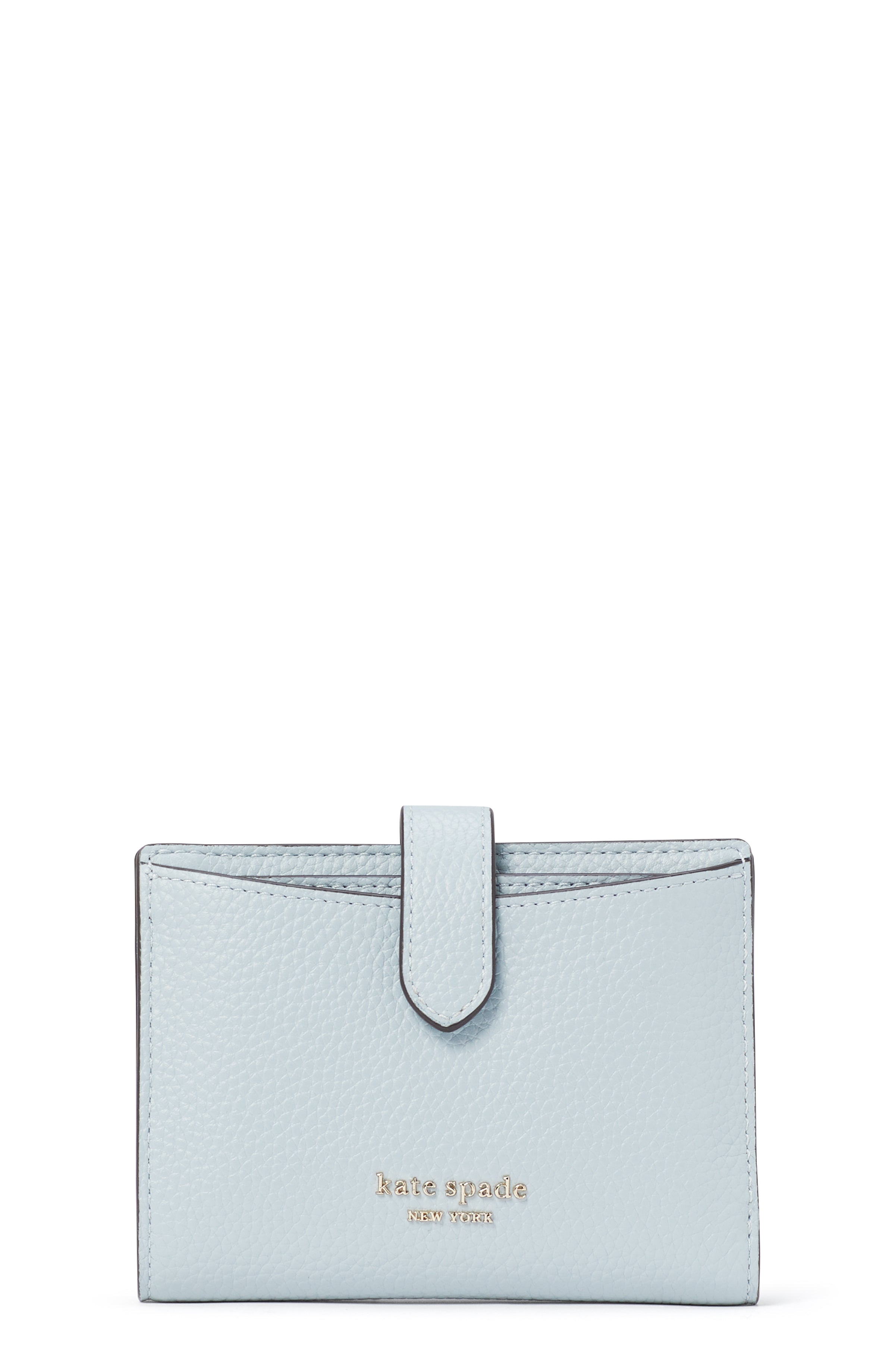 KA027-hudson pebbled leather small bifold wallet-Ocean Beach