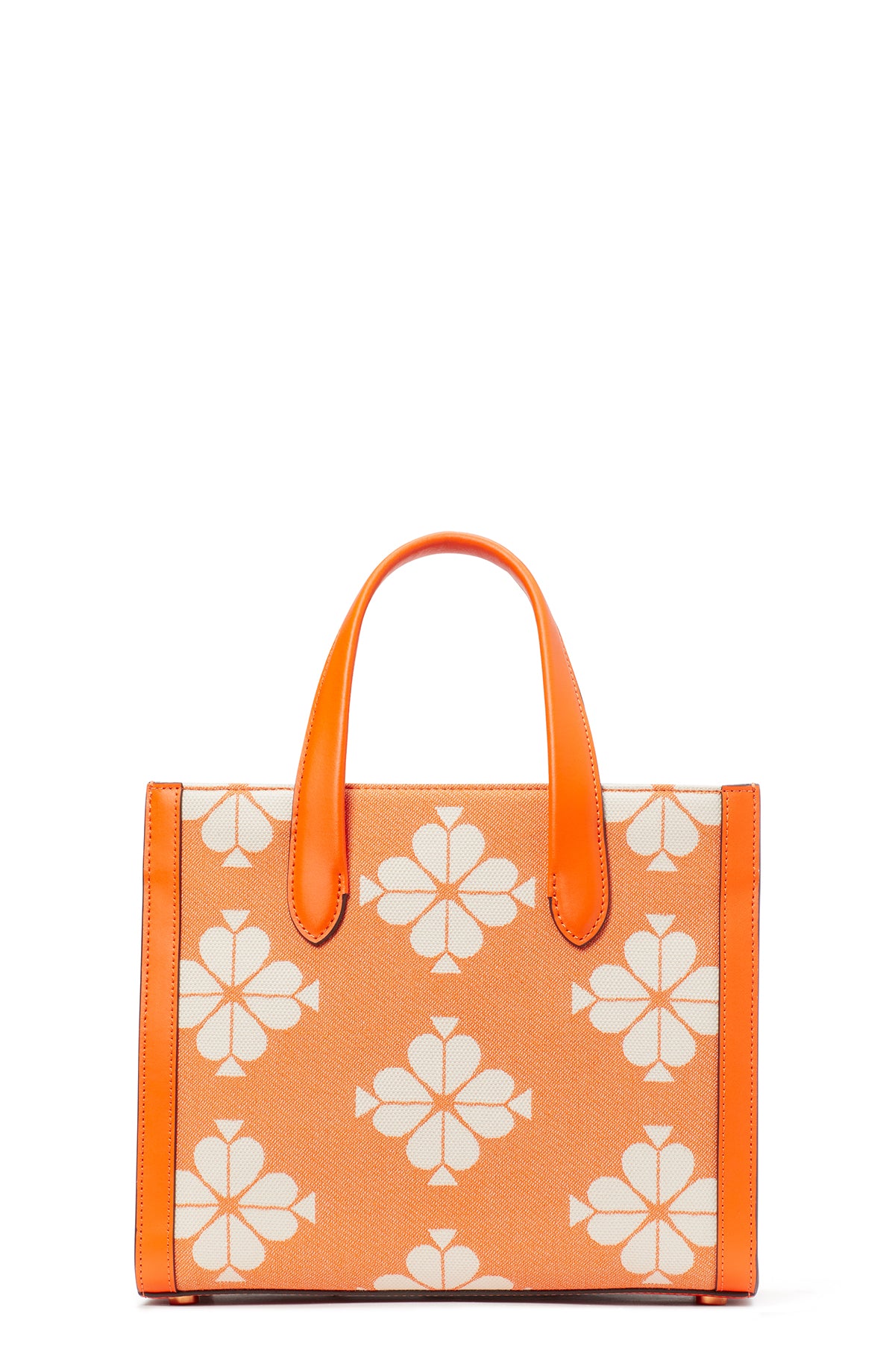 KB959-spade flower two-tone canvas manhattan small tote-Satsuma Multi