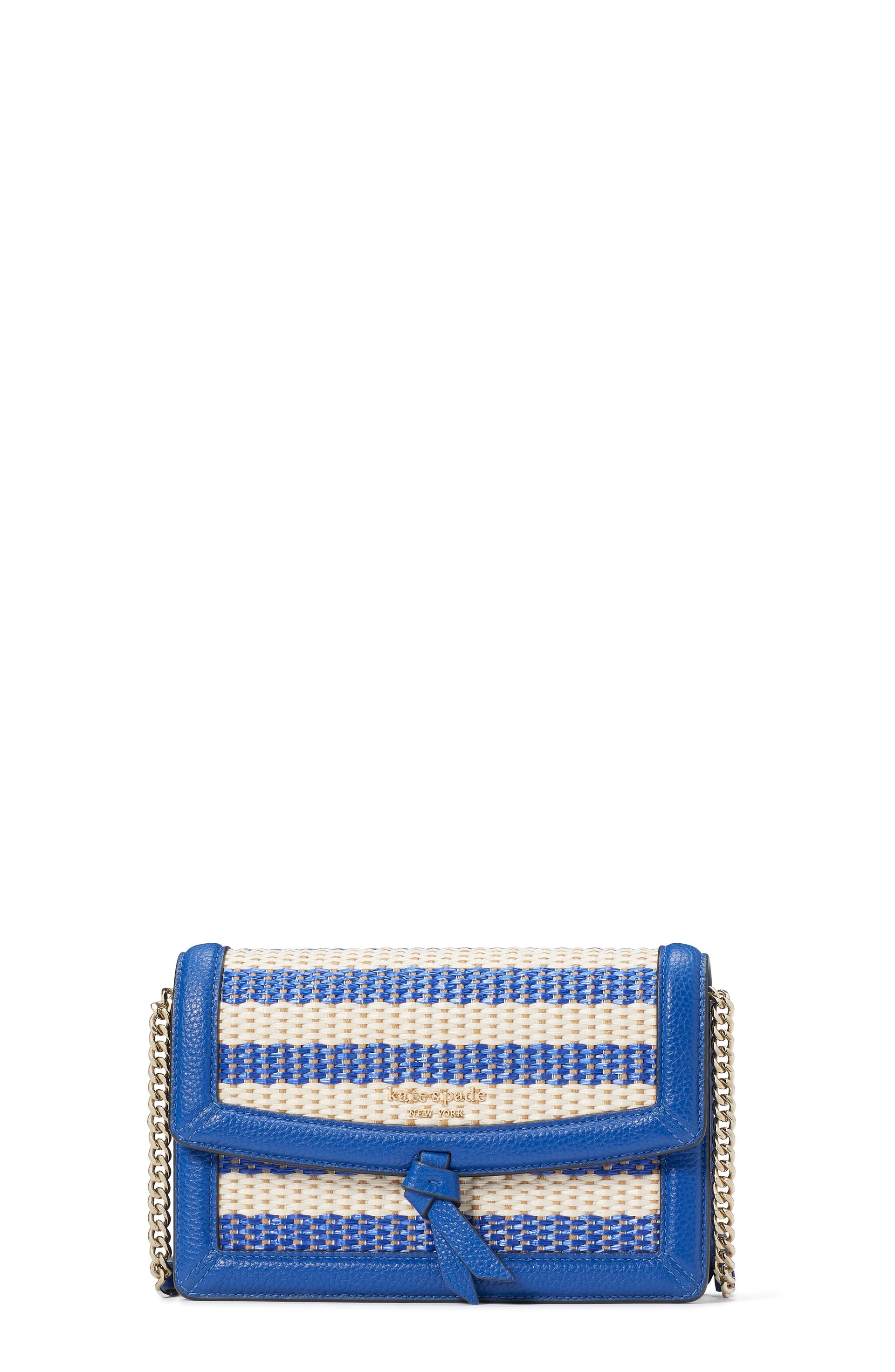 knott striped flap crossbody