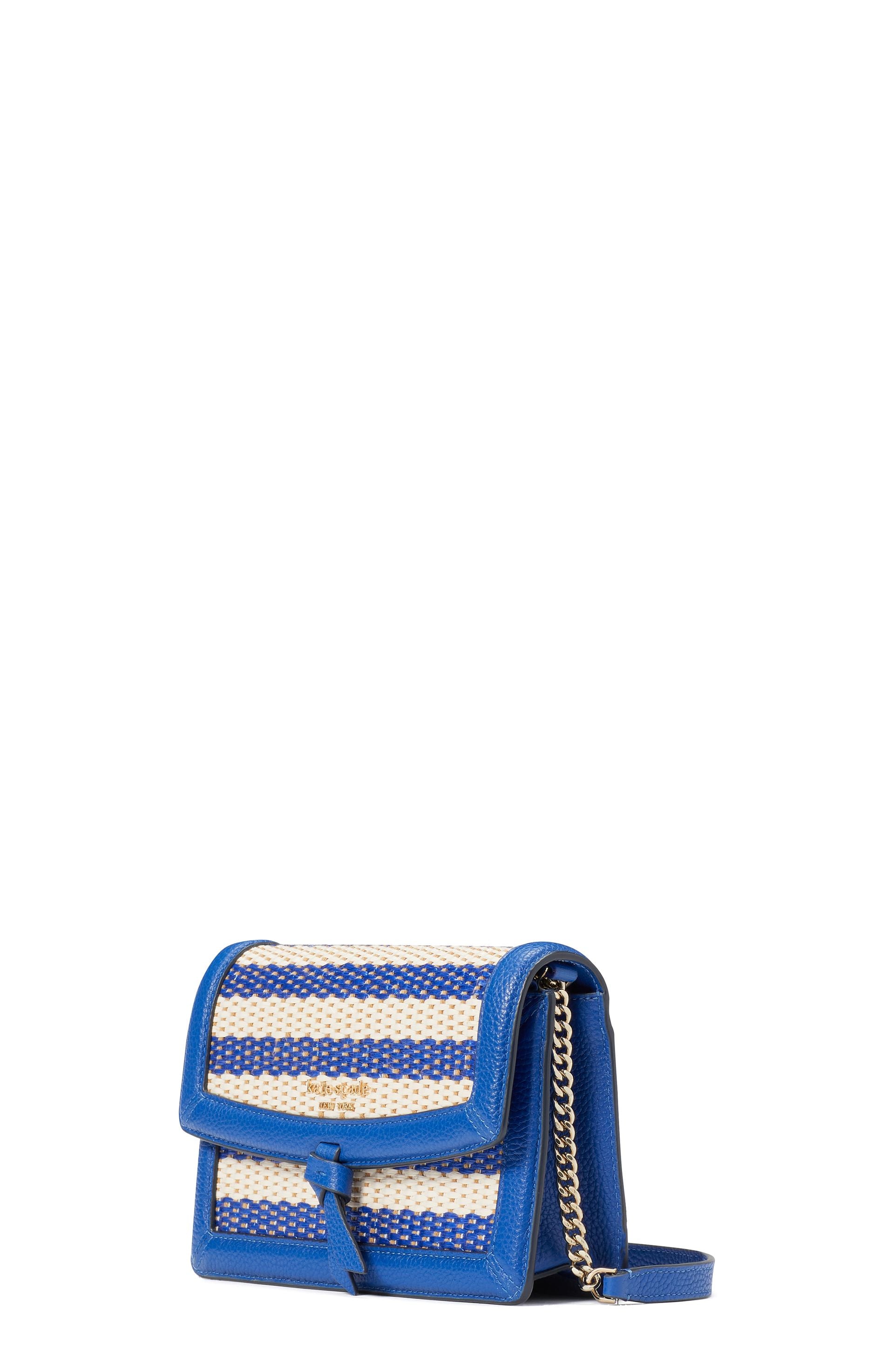 knott striped flap crossbody