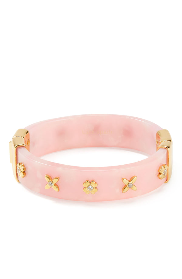 KD040-breeze along thin hinged bangle-Blush/Gold