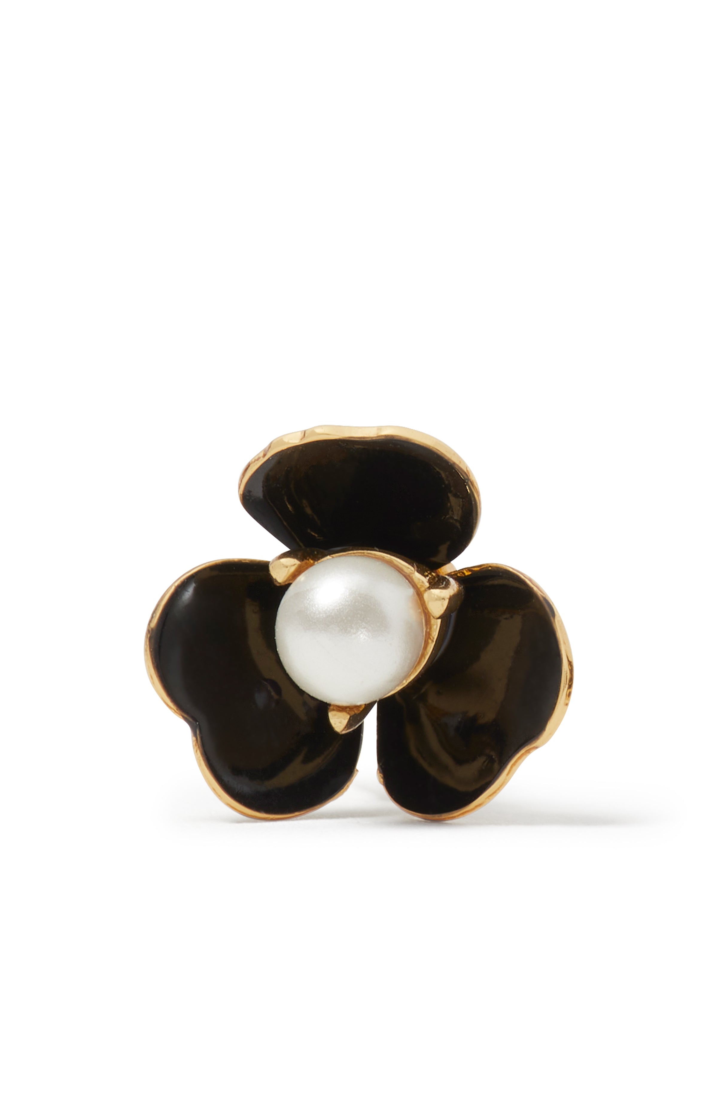 KD287-bouquet toss studs-Black/Gold