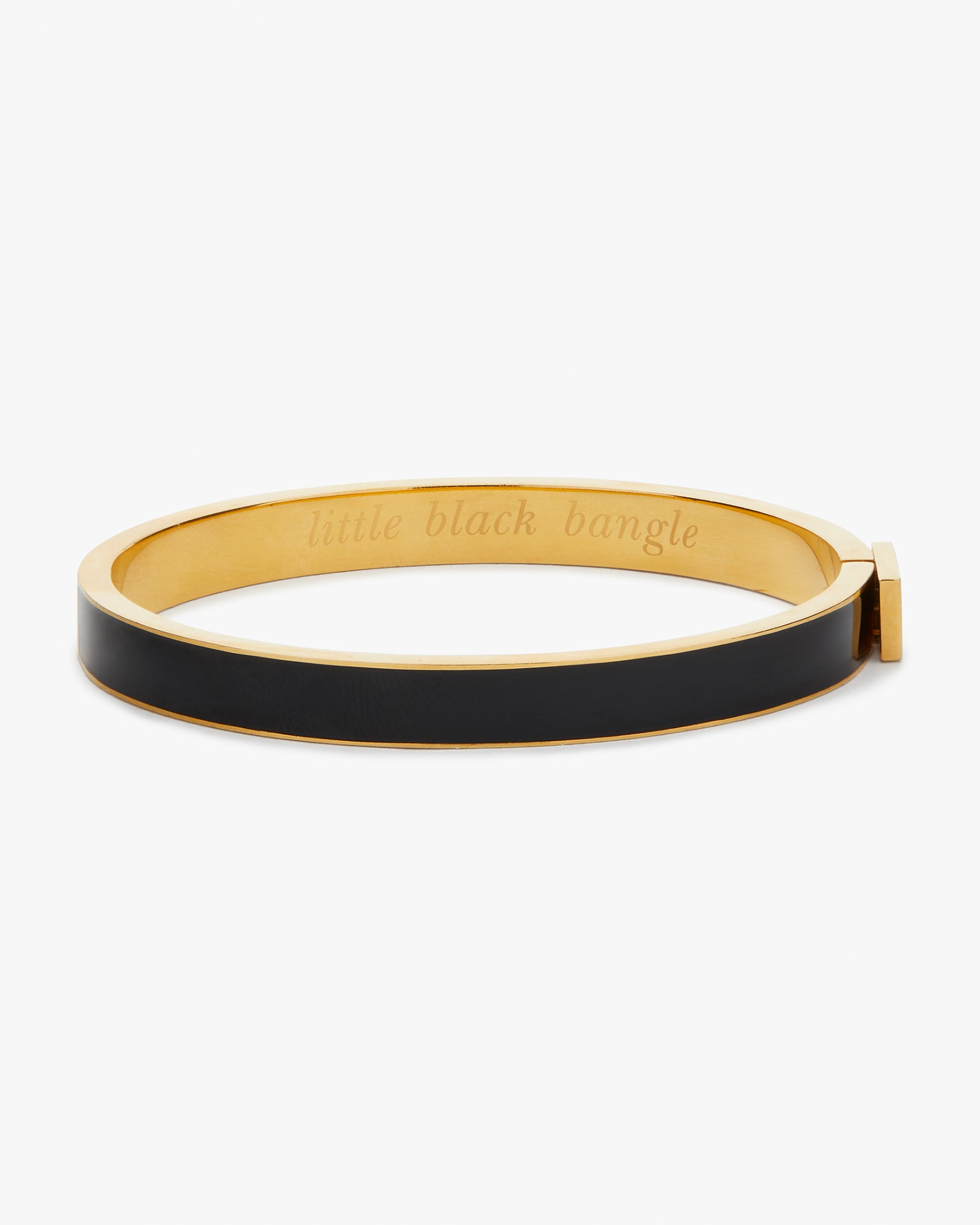 KD484-little black thin idiom bangle-Black