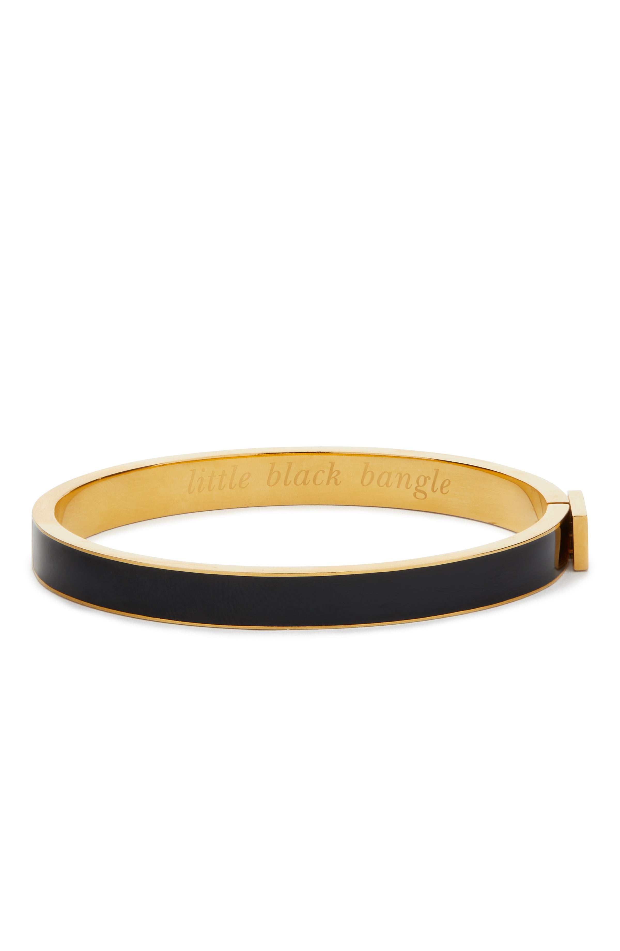 KD484-little black thin idiom bangle-Black